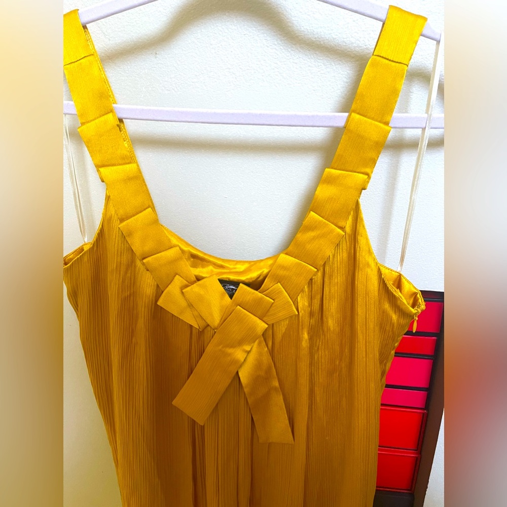 NWT mustard Silk dress - Picture 2 of 7
